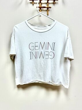 Aerie ♊️ Real Soft GEMINI Astrological Sign Crop Tee